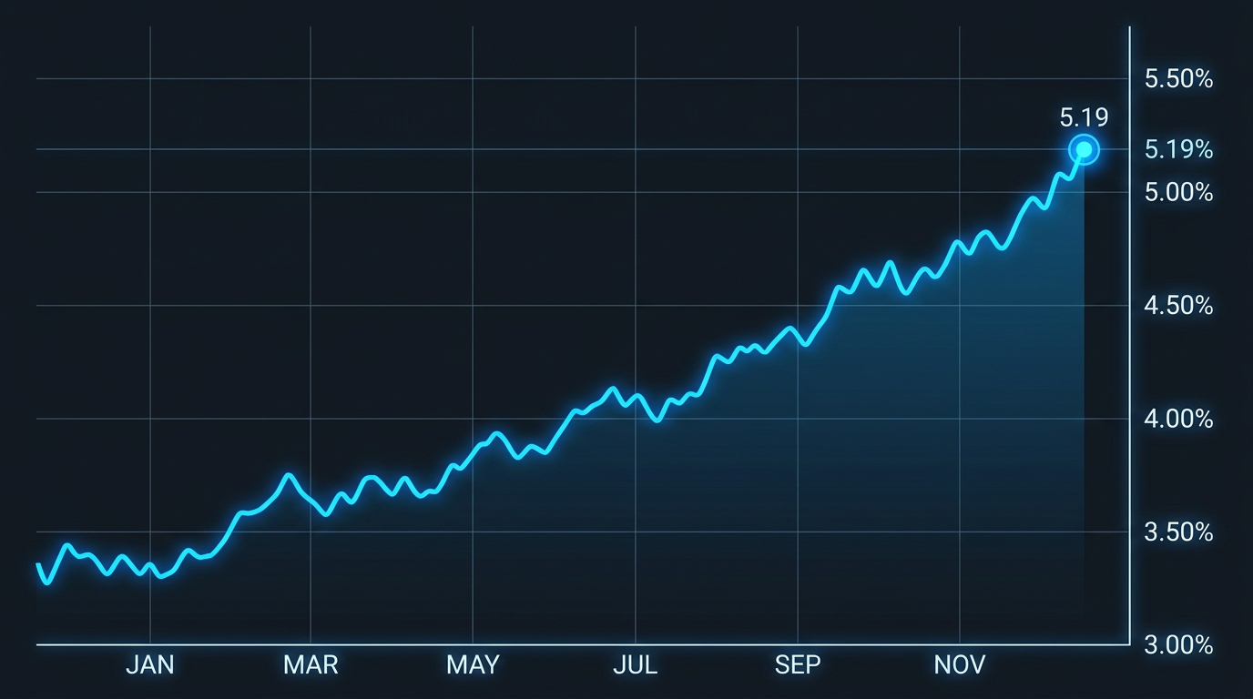 US Treasury bond yield 5.19 percent